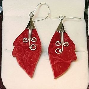 NWT Bali Collection Sponge Coral Earrings in Sterling Silver
